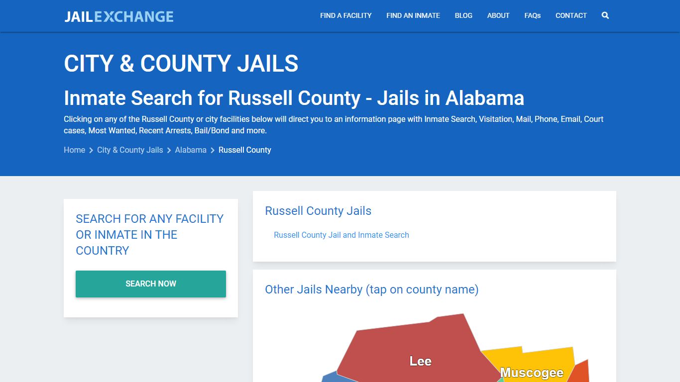 Inmate Search for Russell County | Jails in Alabama - Jail Exchange